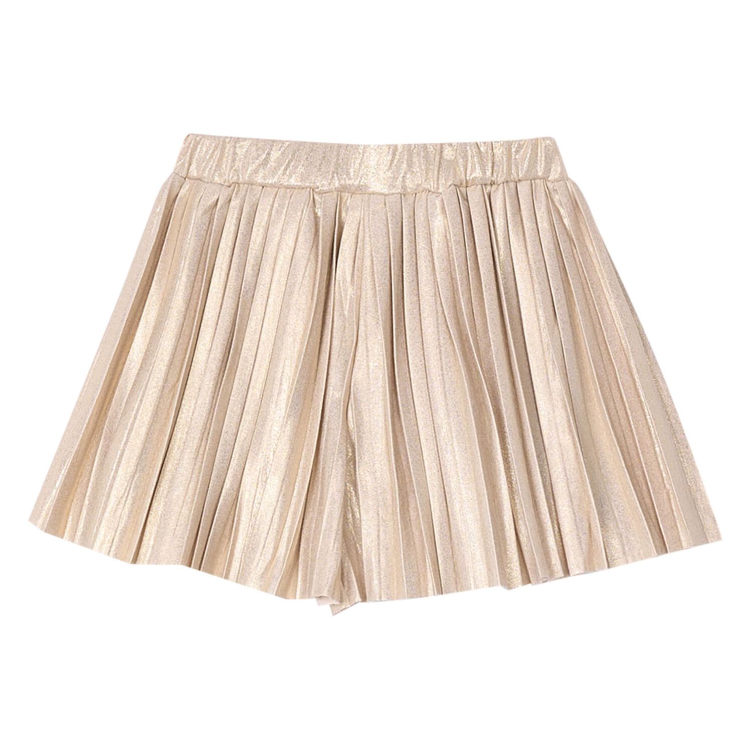 Girls Gold Shimmer Pleated Skort, 1, hi-res image number null