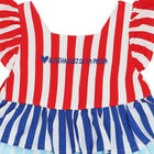 Baby Girls Red, White & Blue Striped Shortie, 1, hi-res