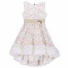 Girls Embellished Floral Light Pink Dress, 1, hi-res