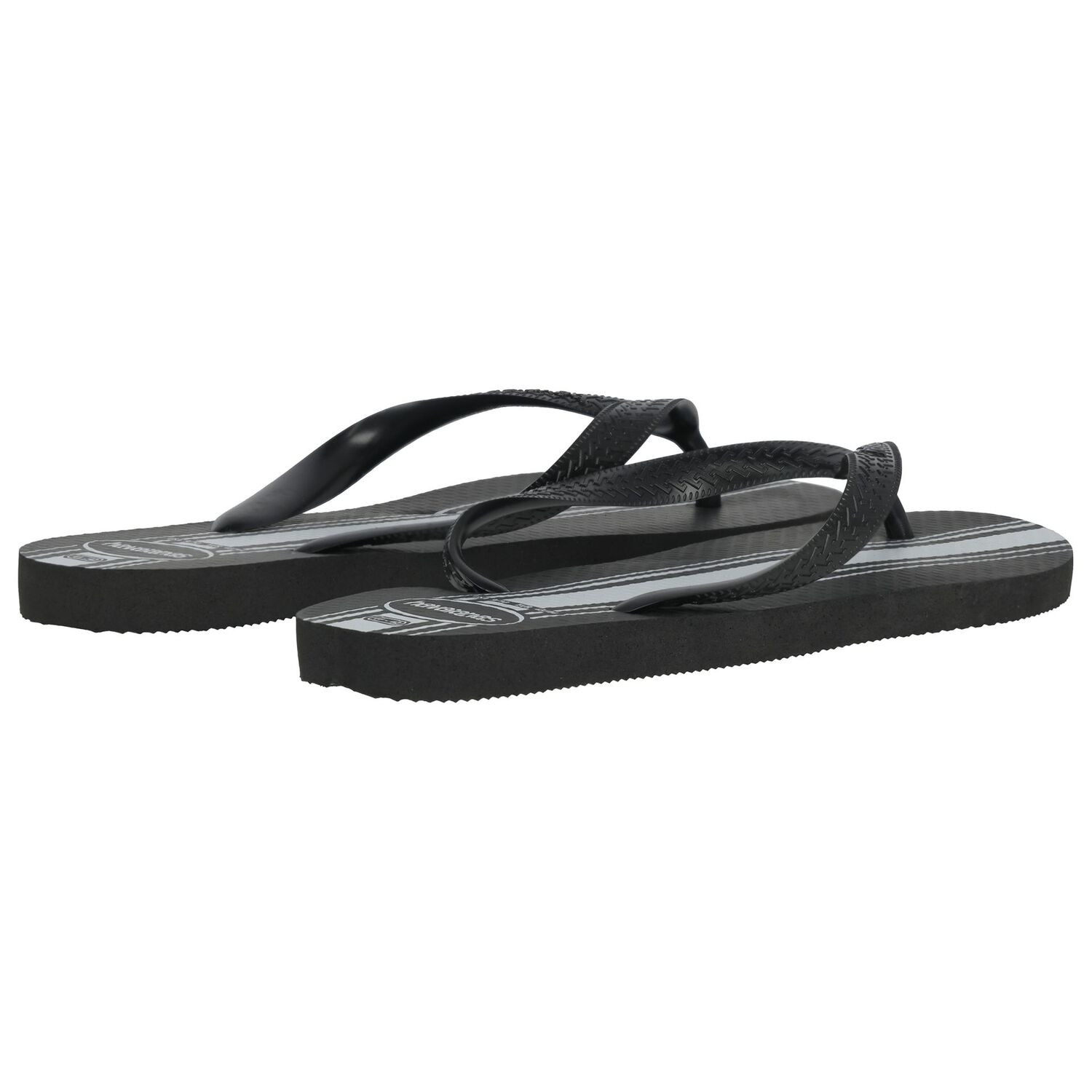 Black Logo Flip Flops, 1, hi-res