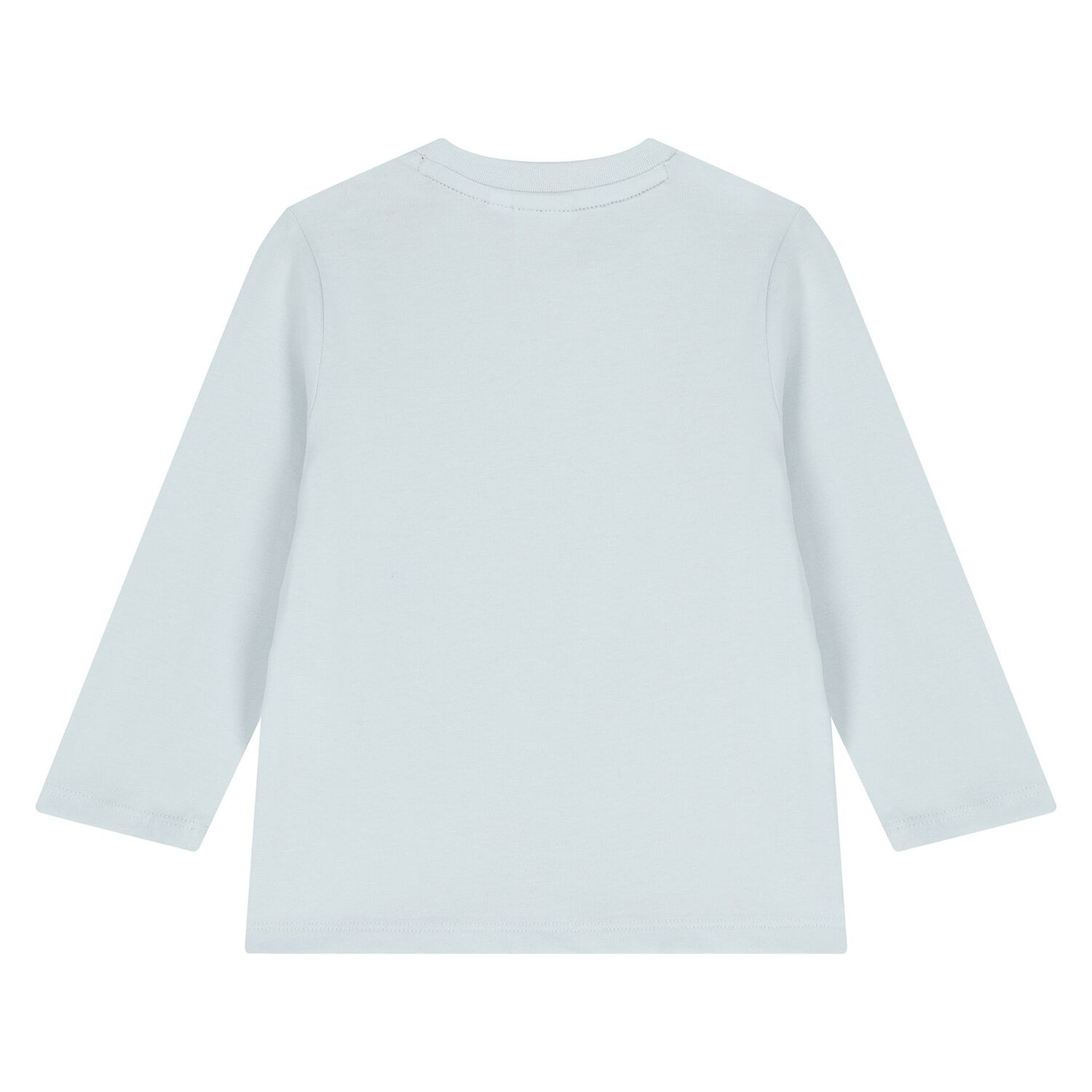 Younger Boys Blue Logo Long Sleeve Top, 2, hi-res