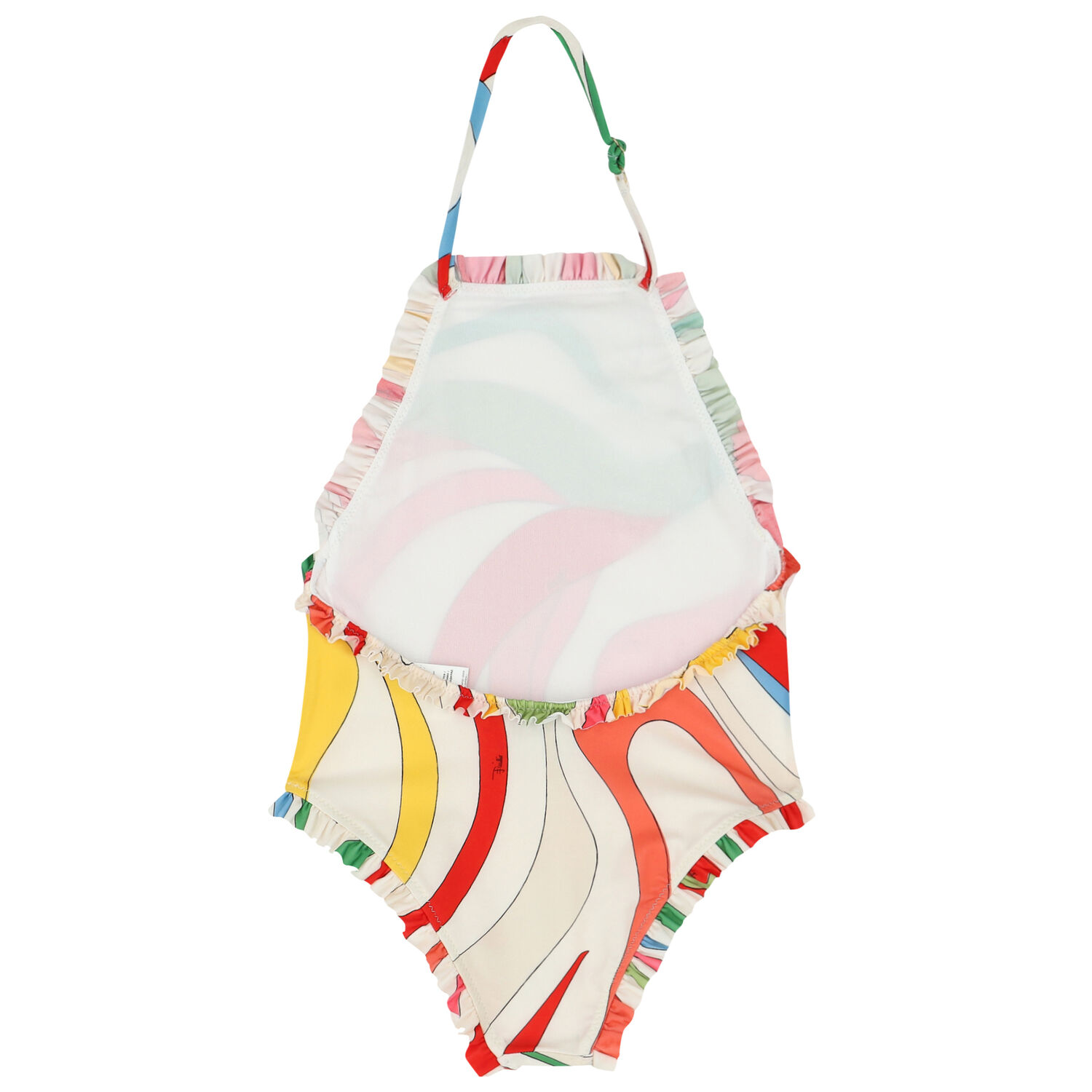 Girls Ivory Marmo Swimsuit, 1, hi-res