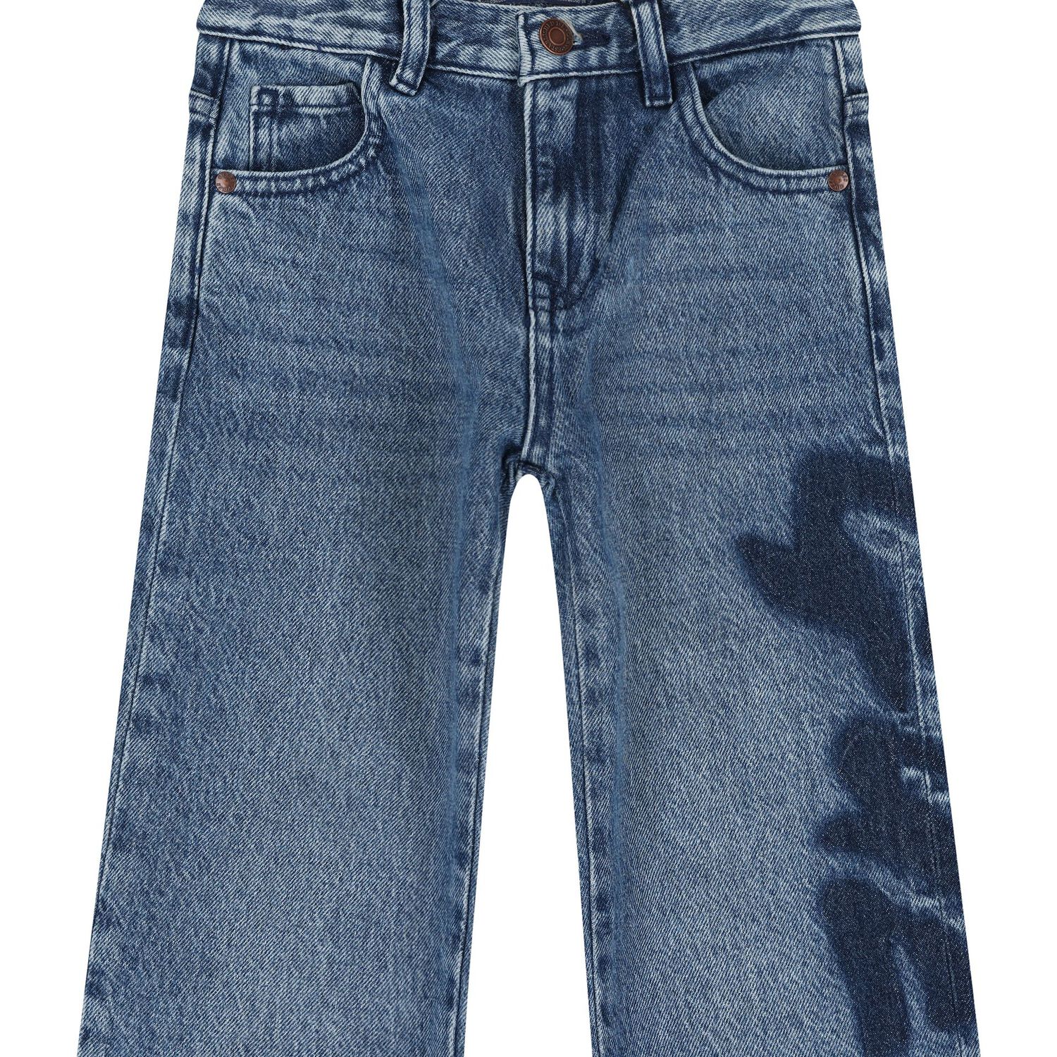 Boys Blue Denim Logo Jeans, 1, hi-res image number null
