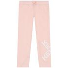 Girls Pink Logo Joggers, 1, hi-res