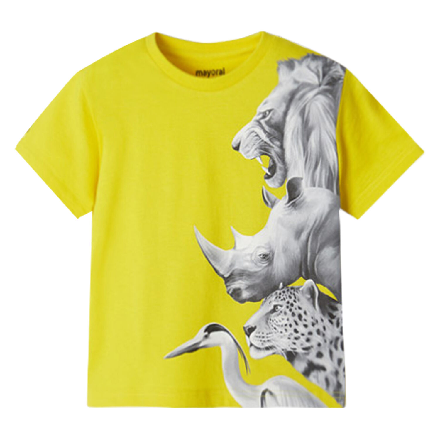 Boys Yellow Animals T-Shirt, 2, hi-res