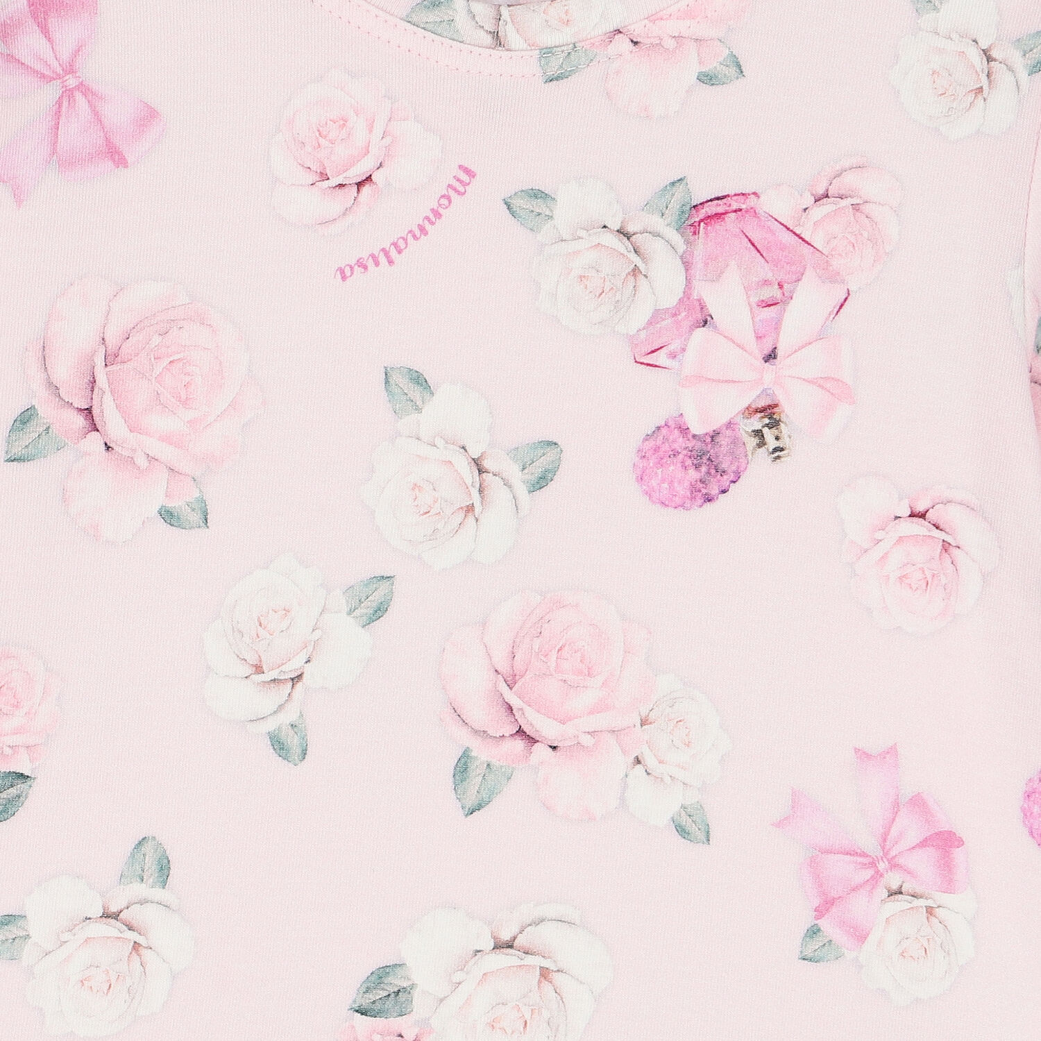 Younger Girls Pink Floral Dress, 1, hi-res