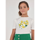 Girls Ivory Floral T-Shirt, 1, hi-res