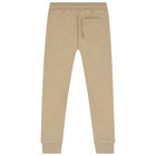 Boys Beige Logo Joggers, 2, hi-res