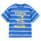 Boys Blue Striped T-Shirt, 1, hi-res