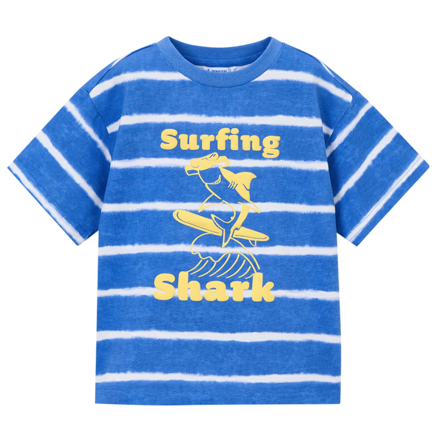 Boys Blue Striped T-Shirt, 1, hi-res
