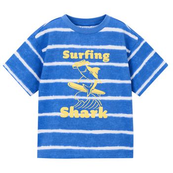Boys Blue Striped T-Shirt