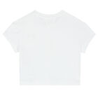 Girls White Logo T-Shirt, 2, hi-res