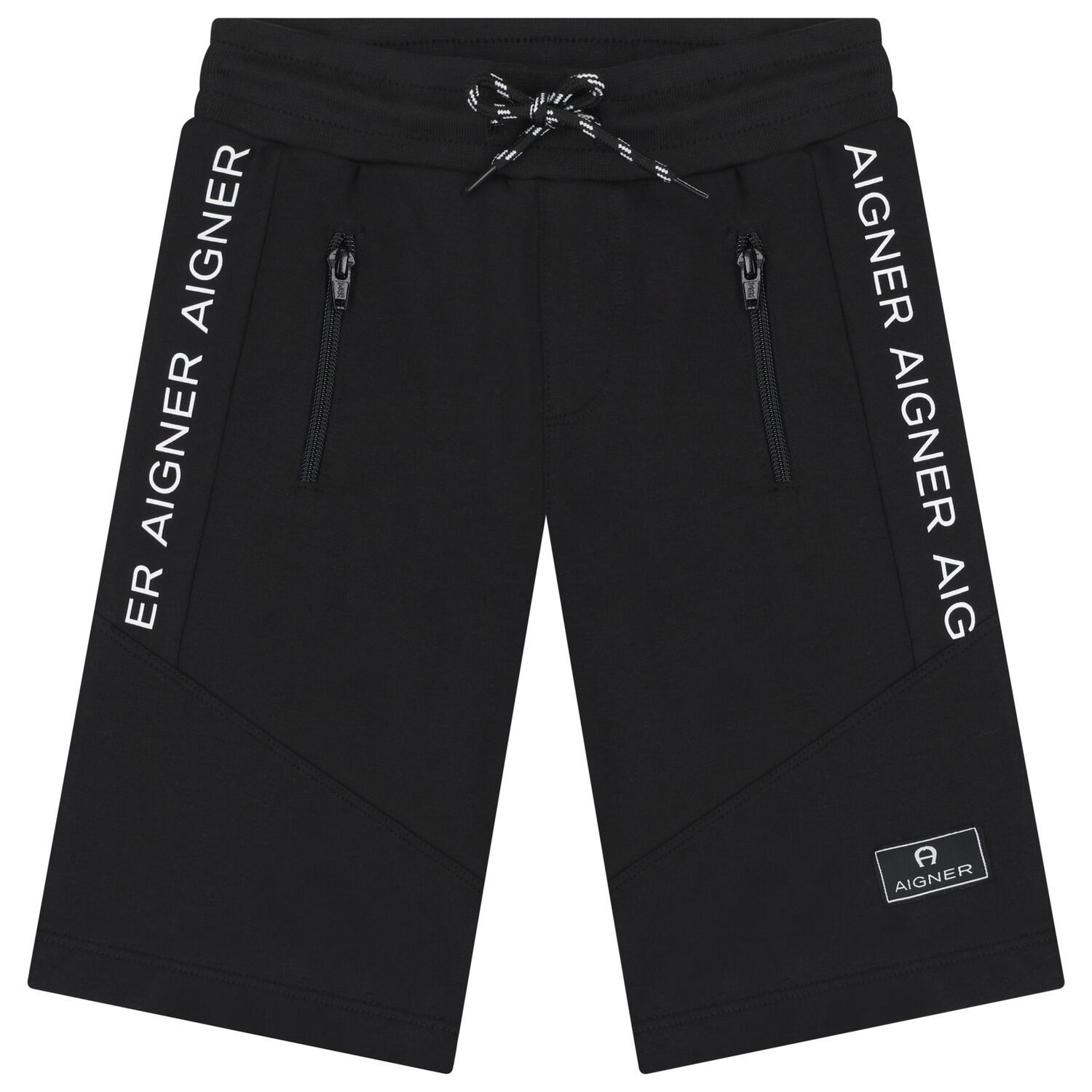 Boys Black Logo Shorts, 1, hi-res image number null
