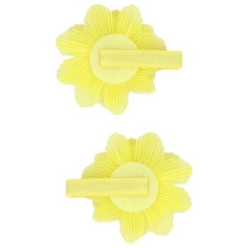 Girls Yellow Flower Hairclips ( 2-Pack )