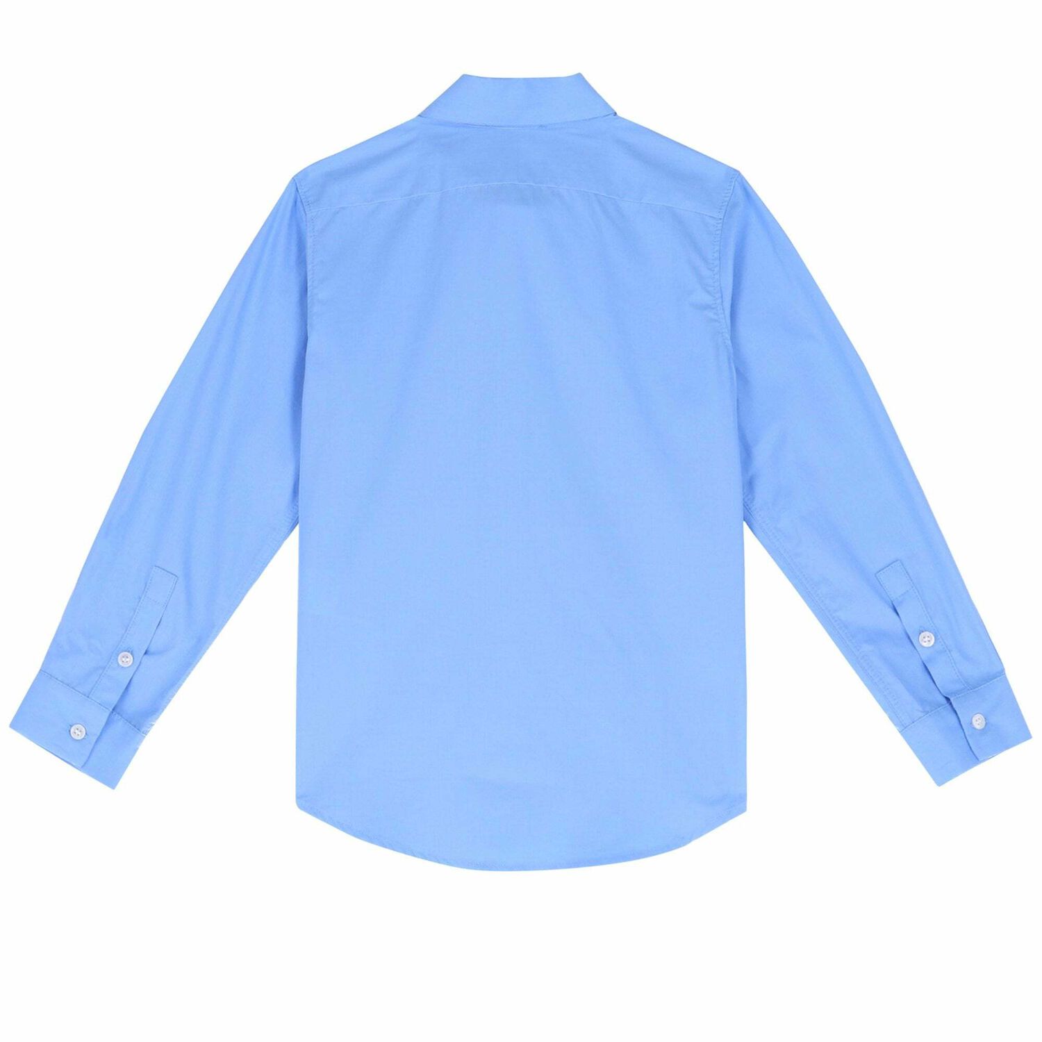Boys Blue Cotton Shirt, 1, hi-res