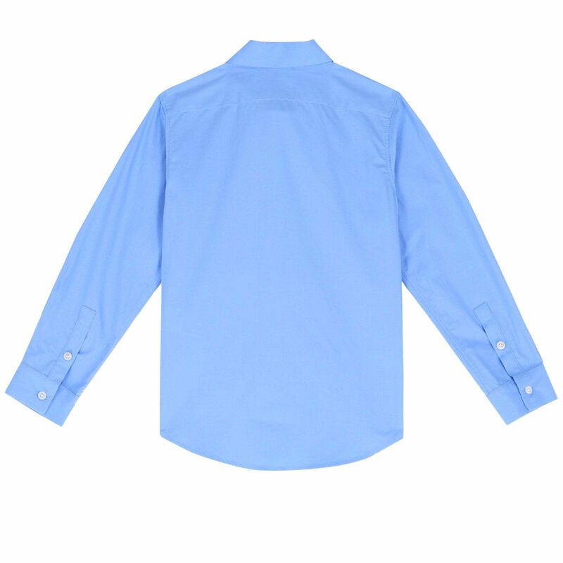 Boys Blue Cotton Shirt, 1, hi-res image number null