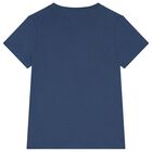 Boys Blue Cotton T-Shirt, 1, hi-res