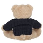 Boys Beige & Navy Blue Teddy Bear Soft Toy, 1, hi-res