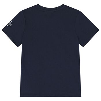 Boys Navy Blue Logo T-Shirt