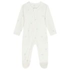 Baby Boys White & Blue Babygrows ( 4 Pack ), 1, hi-res
