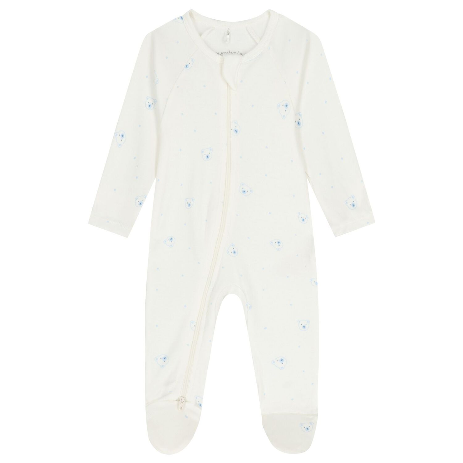 Baby Boys White & Blue Babygrows ( 4 Pack ), 1, hi-res image number null