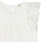 Girls Ivory Logo Dress, 1, hi-res