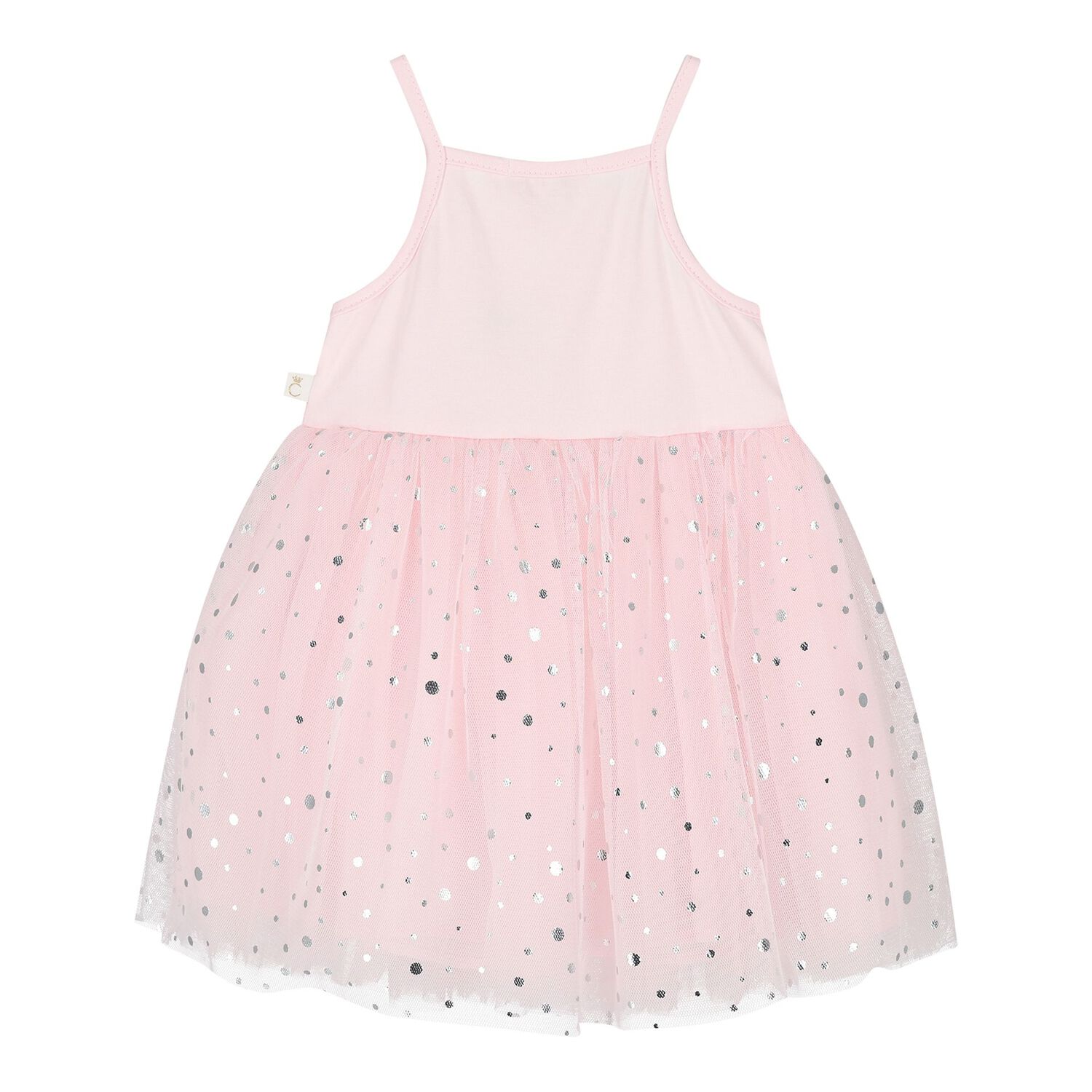 Baby Girls Pink Bow Tulle Dress Set, 1, hi-res