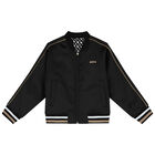 Boys Black & White Reversible Zip Up Top, 1, hi-res