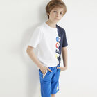 Boys Blue Logo Shorts, 1, hi-res