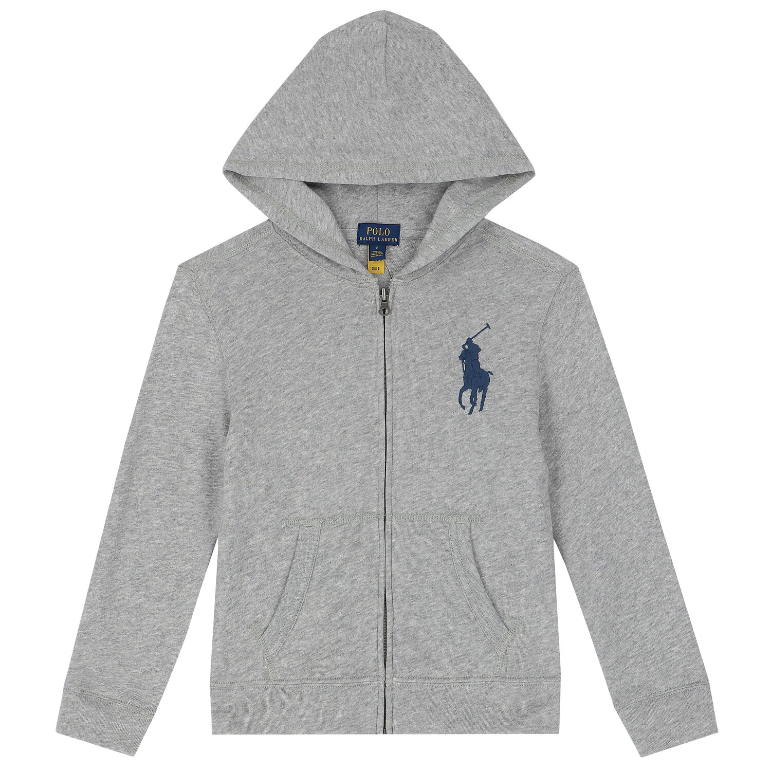 Boys Grey Logo Zip Up Top, 1, hi-res image number null