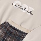 Girls Beige & Green Skirt Set, 2, hi-res