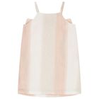 Girls Pink Bow Iridescent Dress, 1, hi-res