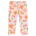 Younger Girls Ivory & Pink Floral Leggings Set, 1, hi-res