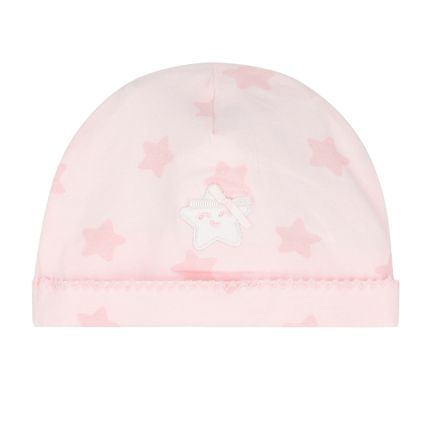 Baby Girls Pink Star Hat, 1, hi-res image number null