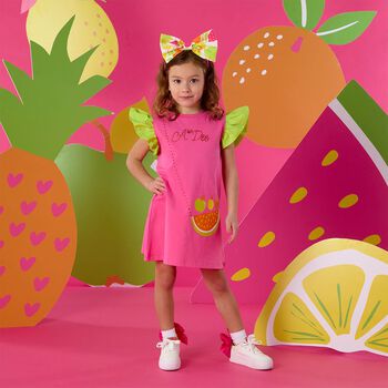 Girls Pink Logo Crossbody Bag Dress