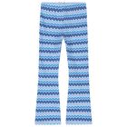 Girls White & Blue Zigzag Leggings Set, 3, hi-res