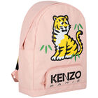 Girls Pink Tiger & Logo Backpack, 1, hi-res