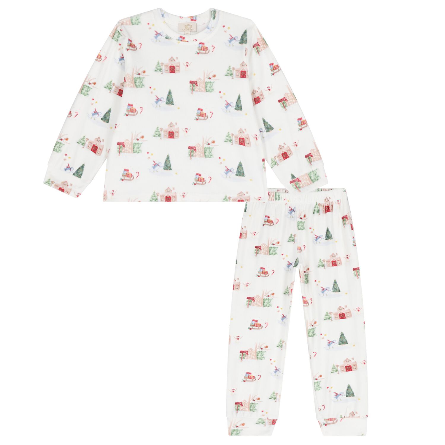 Boys Ivory Christmas Pyjamas, 1, hi-res