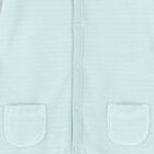 Turquoise Velour Babygrow, 3, hi-res