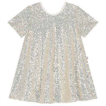 Girls Gold Sequin Dress