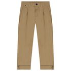 Boys Beige Trousers, 1, hi-res