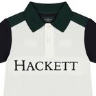 Boys Ivory & Green Logo Polo Shirt, 1, hi-res