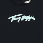 Girls Navy Logo Playsuit, 1, hi-res