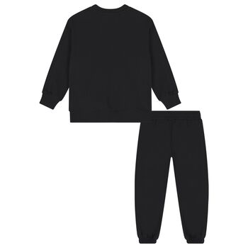 Black Teddy Bear Logo Tracksuit