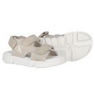 Beige & White Logo Sandals, 1, hi-res
