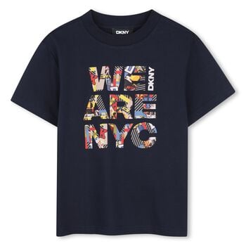 Boys Navy Blue Logo T-Shirt