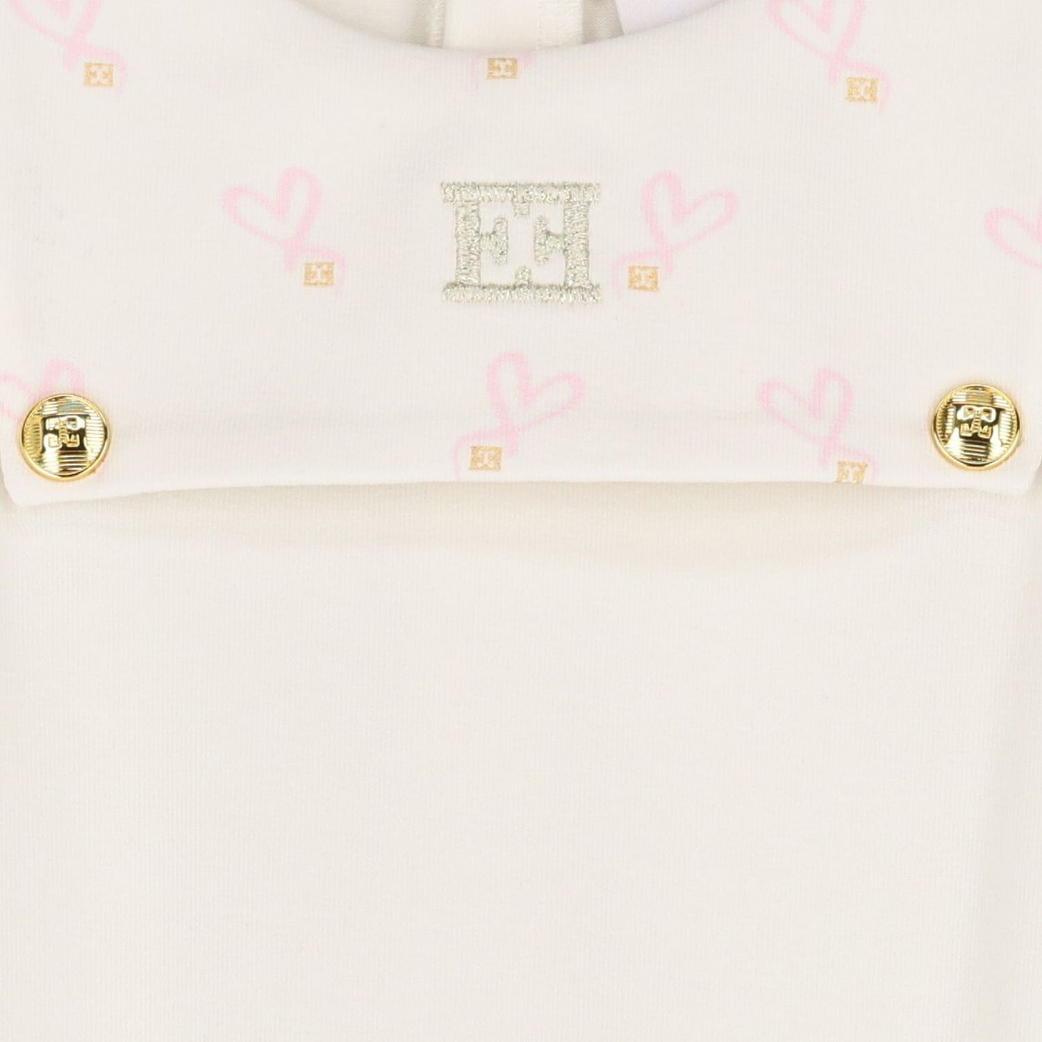 Baby Girls Ivory Logo Babygrow, 1, hi-res