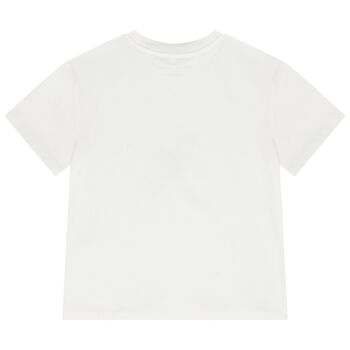 Girls Ivory Horse Logo T-Shirt