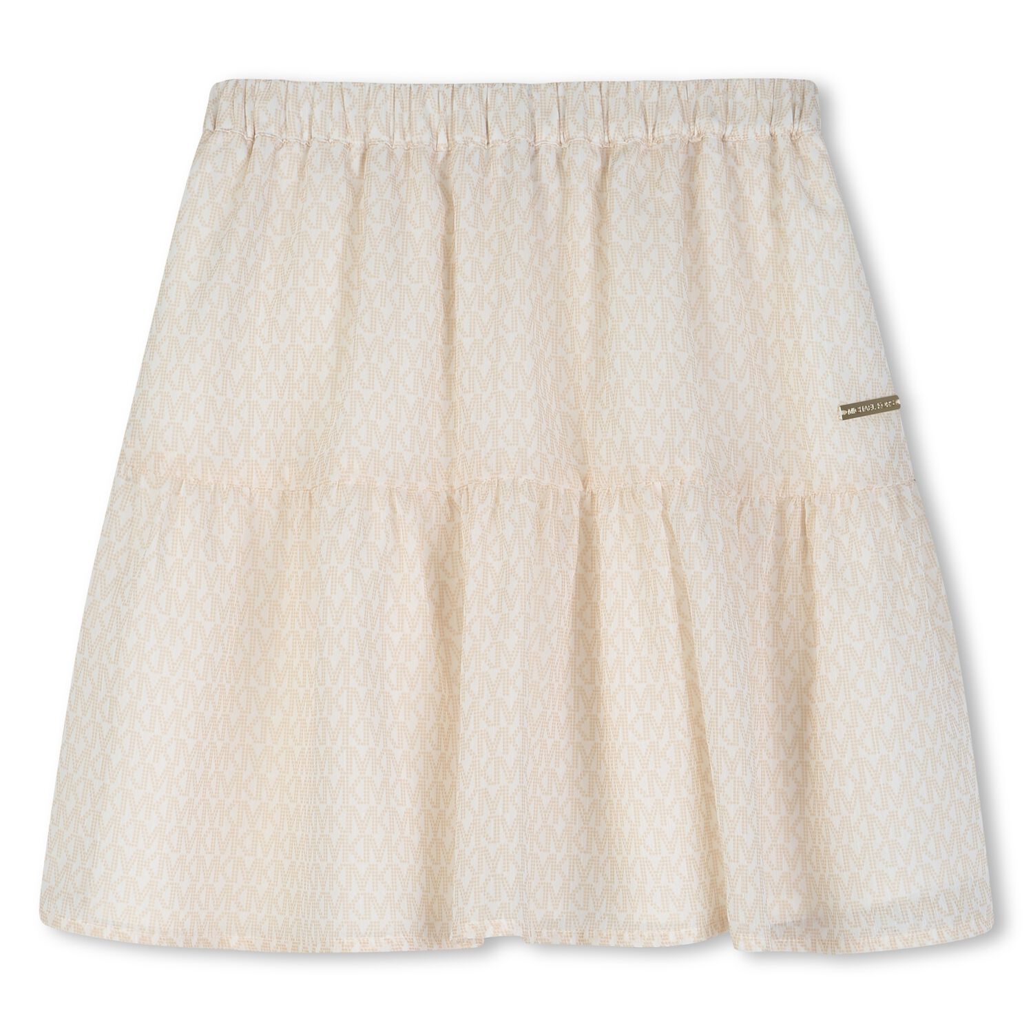 Girls Mini Me Ivory Logo Skirt, 1, hi-res