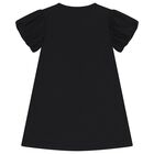 Girls Black Bag Logo Dress, 1, hi-res
